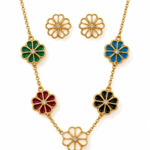 Set collar flores